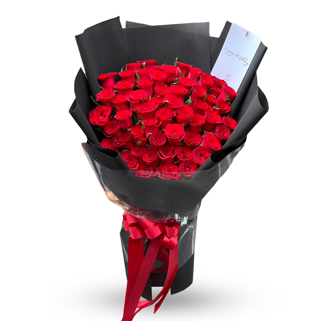 "Hugs and Kisses" Bouquet Of 50 Red Roses