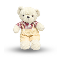 Teddy Bear with Maroon Shirt (H 40 CM)