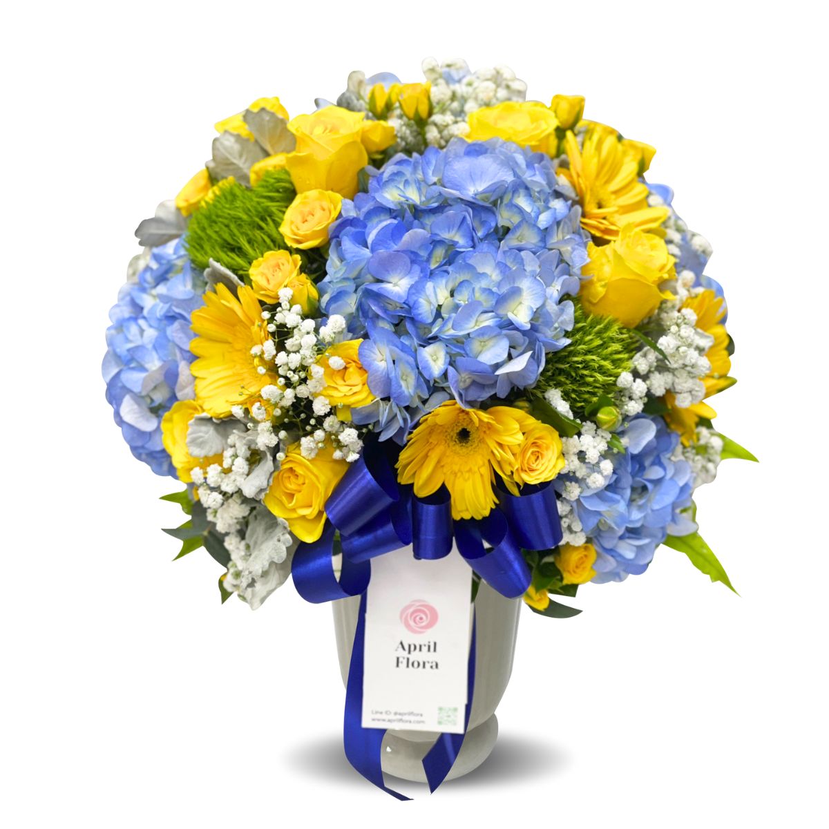 แจกันดอกไม้ Blue and Yellow Tone