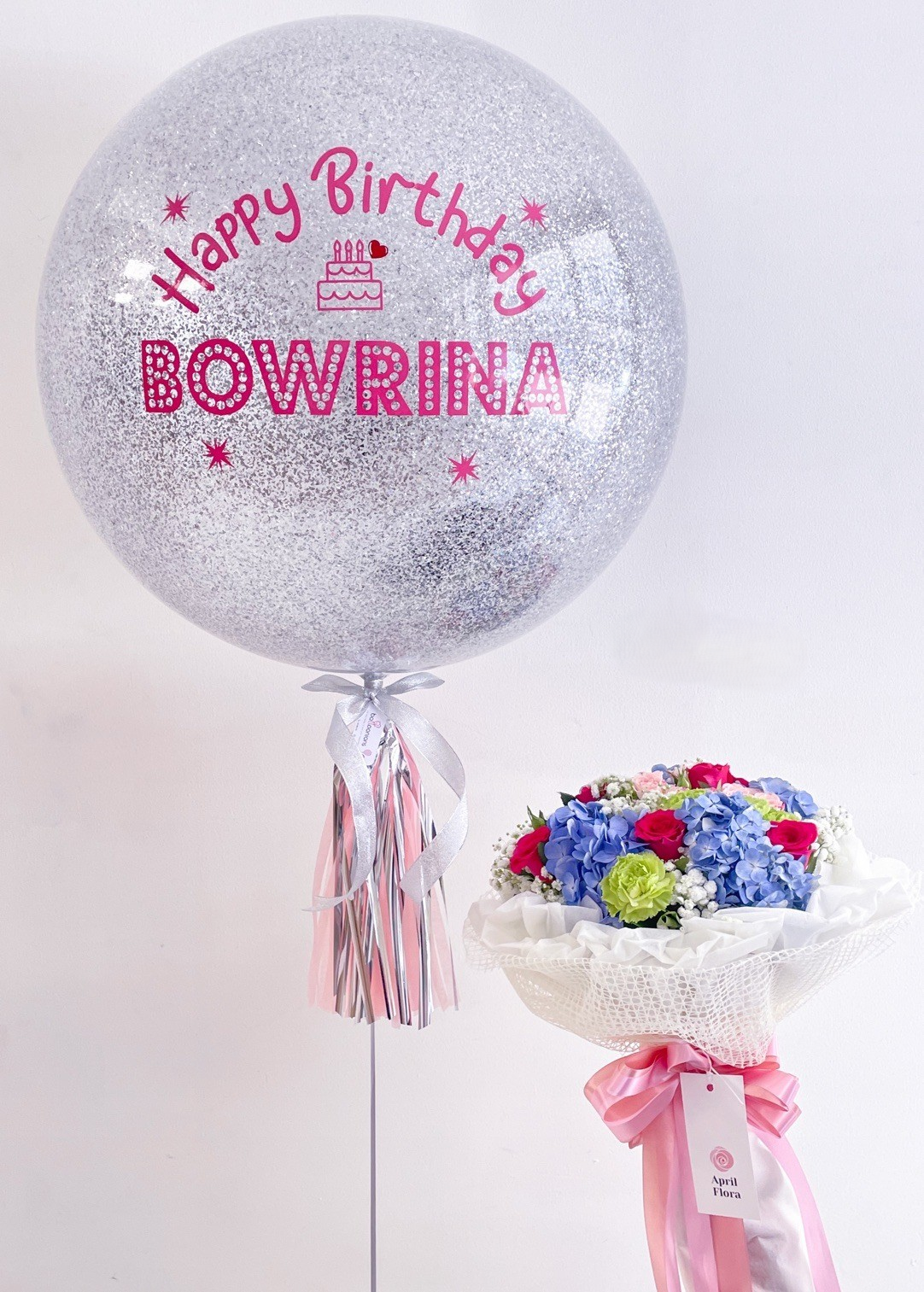 Silver Glitter Balloon 24 inches