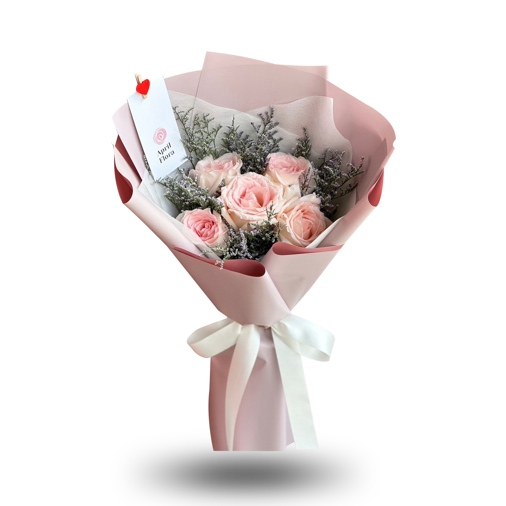 "My darling" bouquet of 5 pink roses