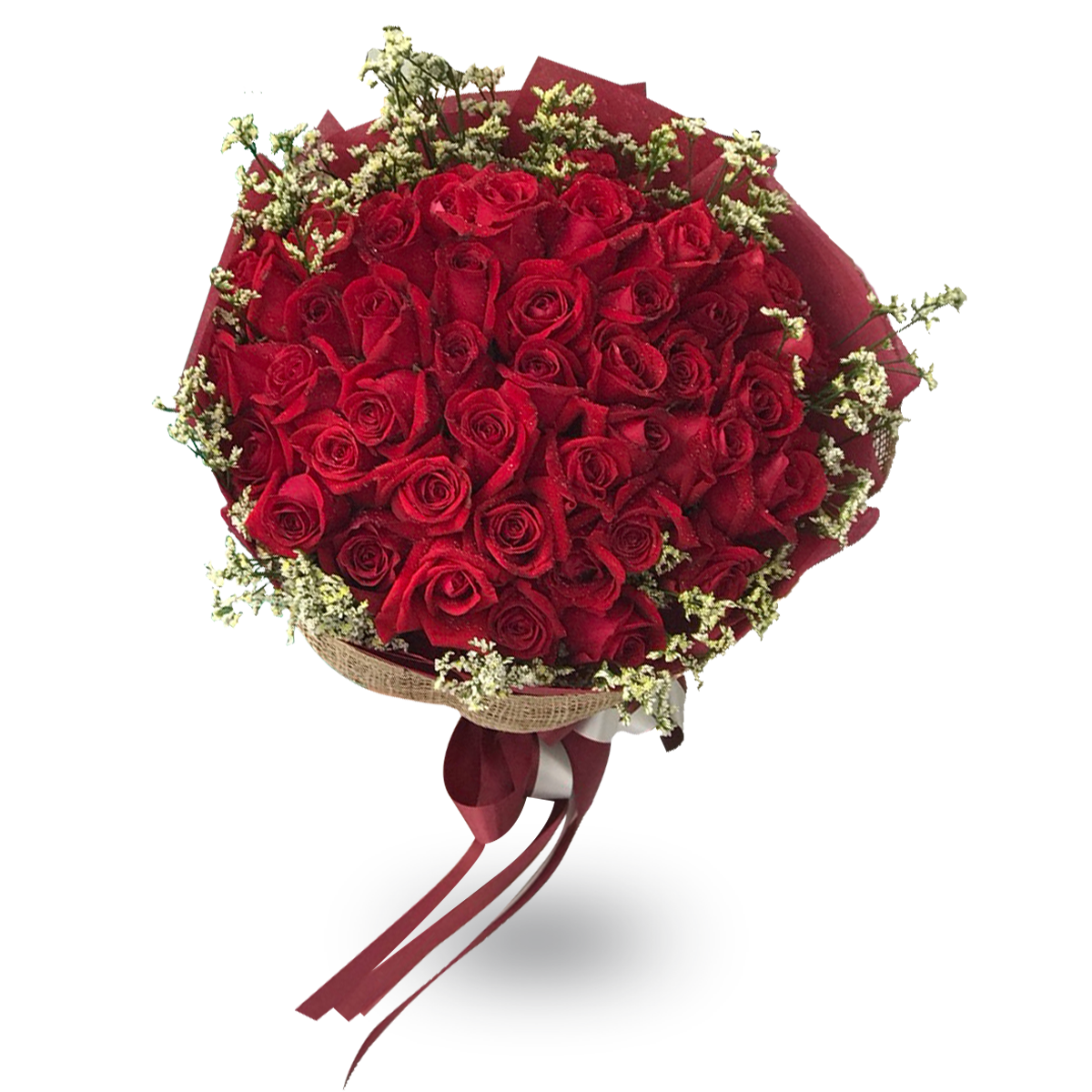 "Wow" Bouquet Of 50 Red Roses (XL) - April Flora