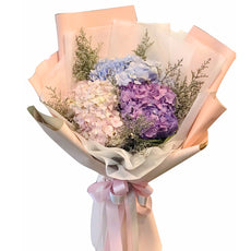 Three Shades Bouquet Of Hydrangea - April Flora