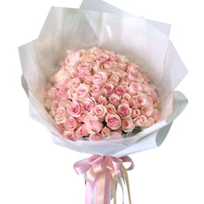 "Sweet Bella" One Hundred Romantic Pink Roses Bouquet