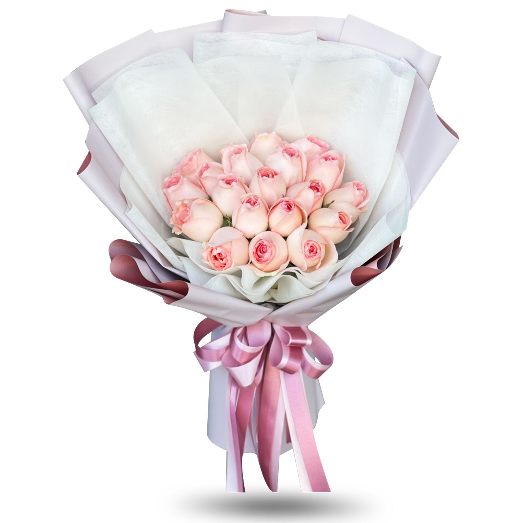 "Beloved" Bouquet Of 20 Pink Roses - Valentine's collection